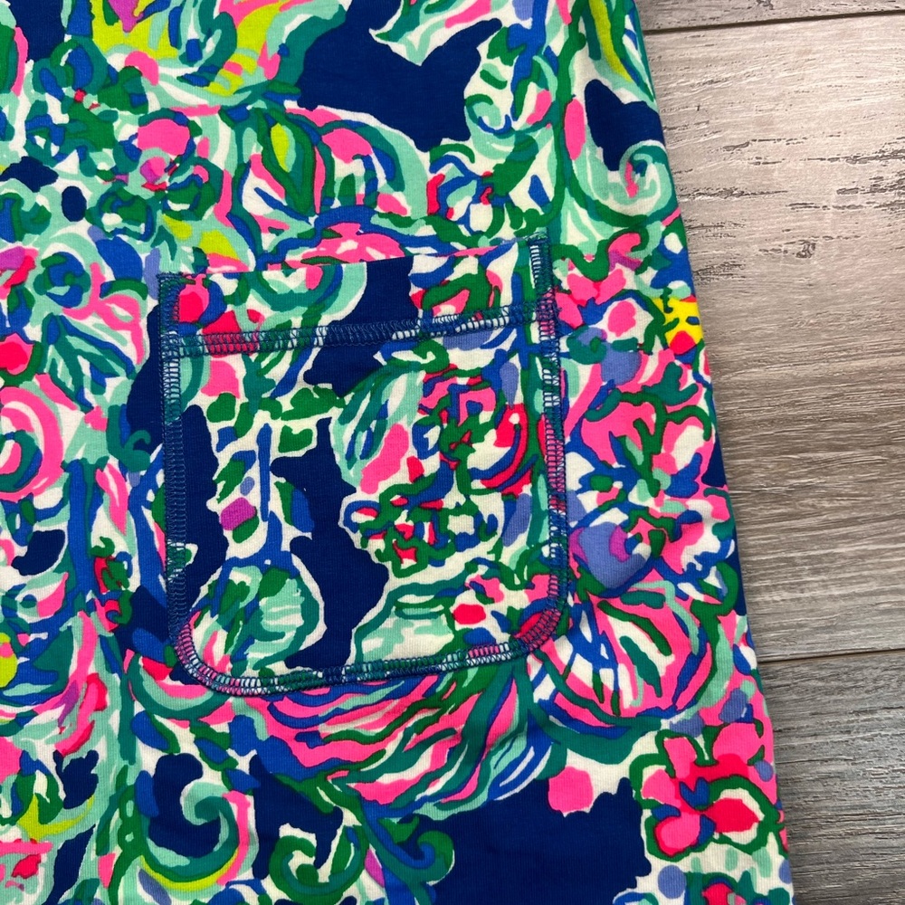 NWT $148 Lilly Pulitzer JOYCE DRESS XS INDIGO EXOTIC ESCAPADE UPF 50 Pockets - Picture 9 of 14